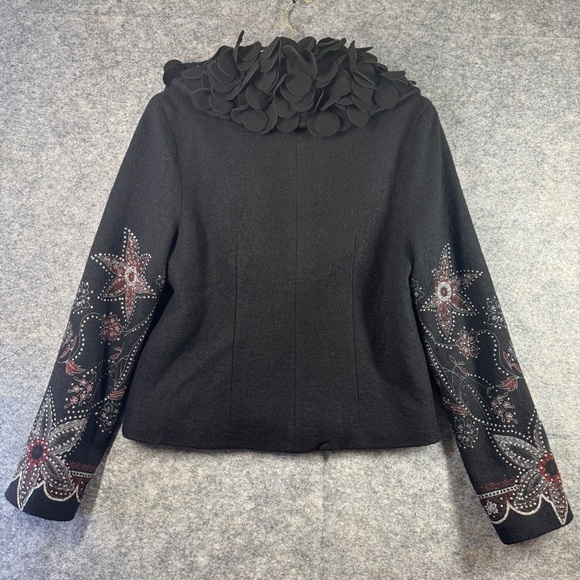 TARSIANI Wool Blend Whimsigoth Y2K Grunge Coat Jacket Made in Italy Size 40 - Picture 11 of 14